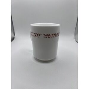Vintage Waffle House Milk Glass Mug Arcopal‎ France Advertising Food Collectible